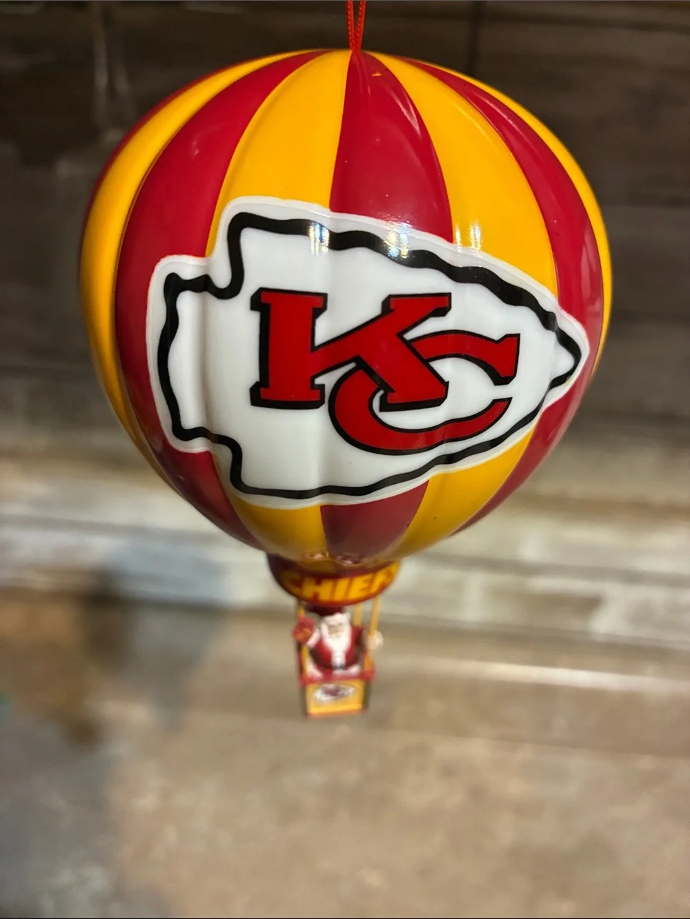 KC Chiefs 2003 Hot Air Balloon Christmas Ornament